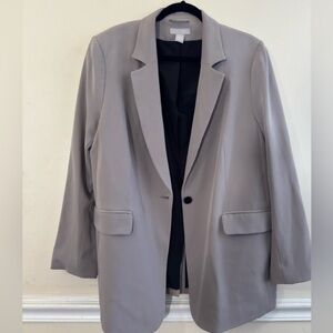 H&M Oversized Women’s Grey Blazer, Size L